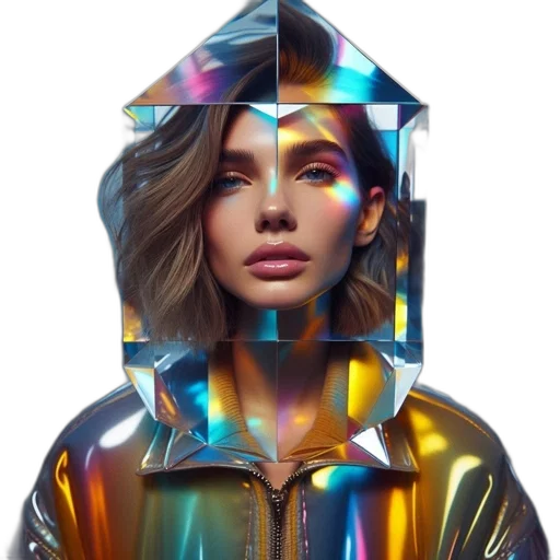 jacket, jewelry, face, crown transparent PNG cut-out