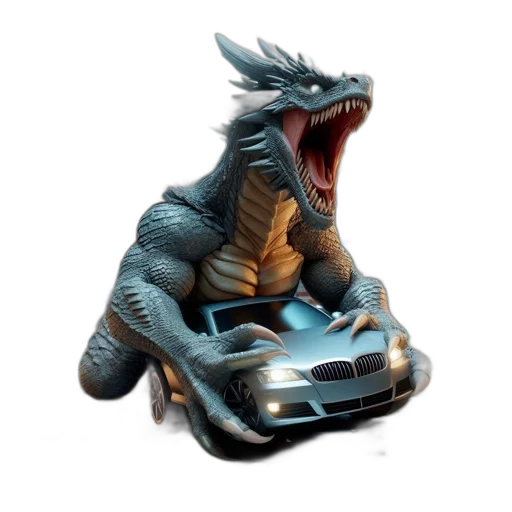 dragon, car, creature, concept art transparent PNG cut-out