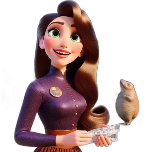 dress, staff, hair, jewelry transparent PNG cut-out