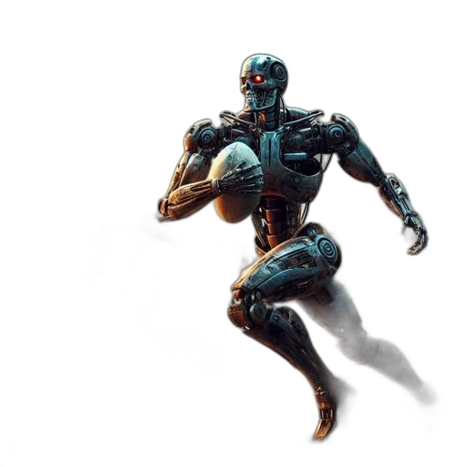 robot, creature, mask, weapon transparent PNG cut-out