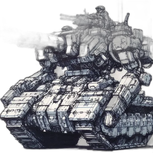 weapon, robot, concept art, 3d render transparent PNG cut-out