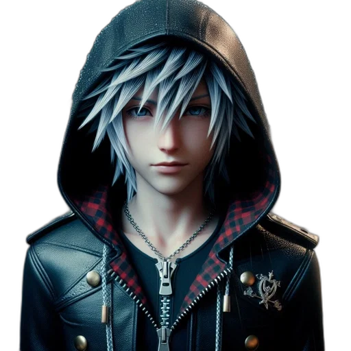 jacket, face, concept art, photorealistic transparent PNG cut-out