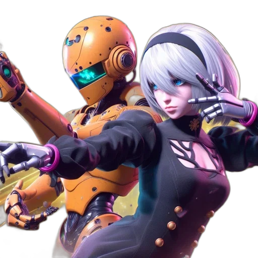 robot, weapon, mask, concept art transparent PNG cut-out