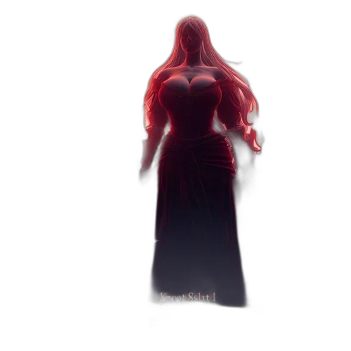 dress, creature, hair, sword transparent PNG cut-out