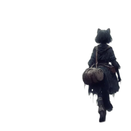 umbrella, jacket, staff, hat transparent PNG cut-out