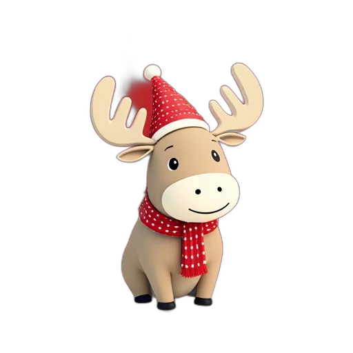 hat, animal, 3d render, cute transparent PNG cut-out