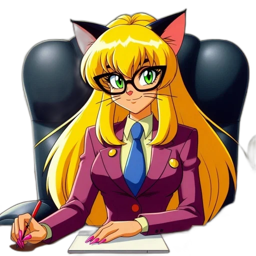 staff, anime, cartoon, pixel art transparent PNG cut-out