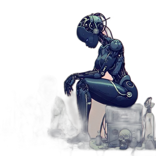 robot, creature, dress, concept art transparent PNG cut-out