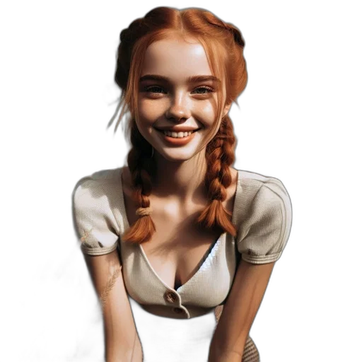 dress, face, jewelry, hair transparent PNG cut-out
