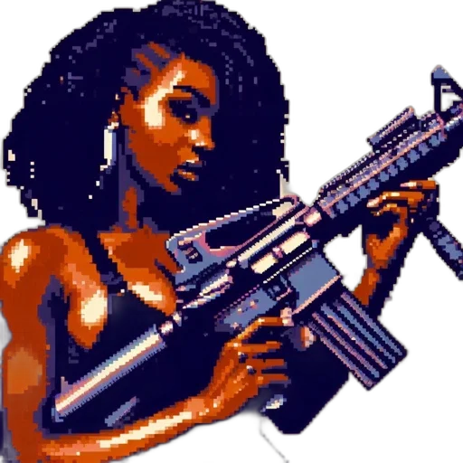 weapon, pixel art, comic book art, concept art transparent PNG cut-out
