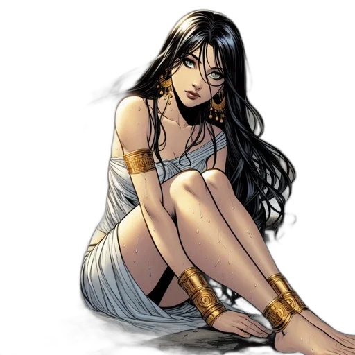 dress, comic book art, concept art, fantasy art transparent PNG cut-out