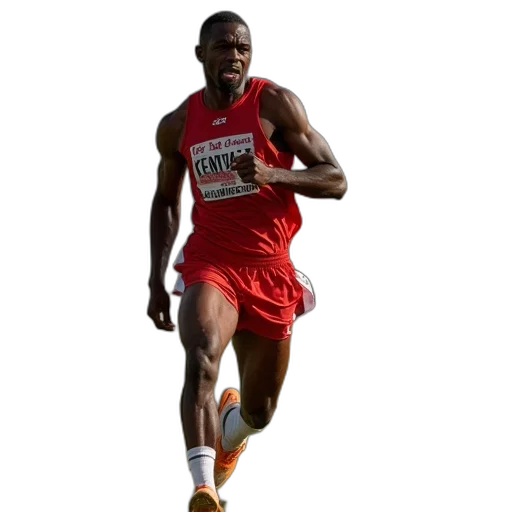 kenyan, athlete, demystied transparent PNG cut-out