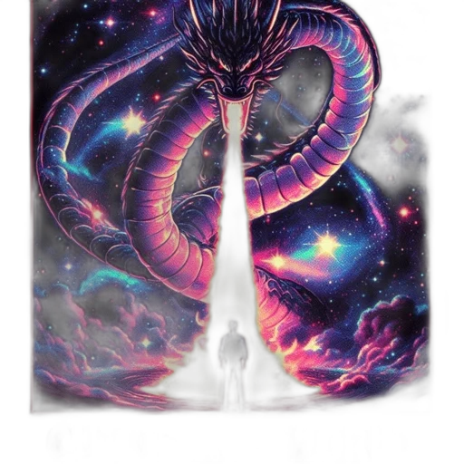 dragon, creature, sword, staff transparent PNG cut-out