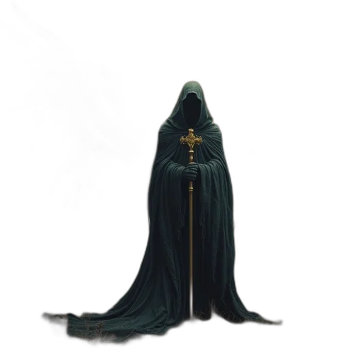 dress, staff, sword, crown transparent PNG cut-out