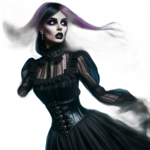 dress, fantasy art, concept art, comic book art transparent PNG cut-out