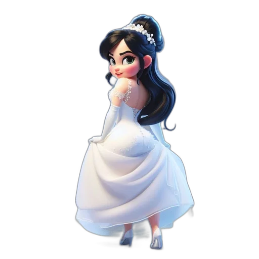 dress, crown, concept art, 3d render transparent PNG cut-out