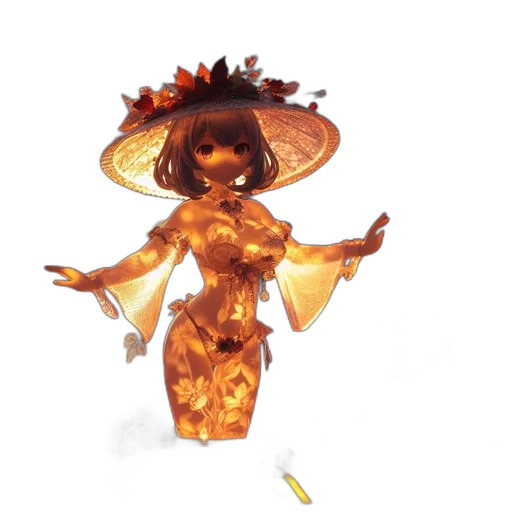 dress, crown, staff, flower transparent PNG cut-out