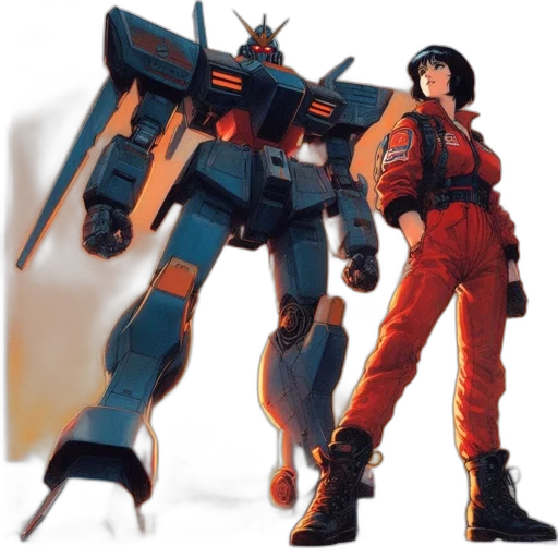 robot, weapon, concept art, 3d render transparent PNG cut-out