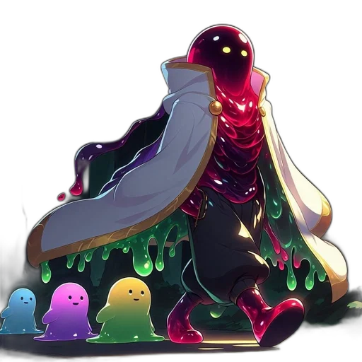 creature, crown, staff, dress transparent PNG cut-out