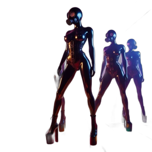 robot, 3d render, concept art, pixel art transparent PNG cut-out