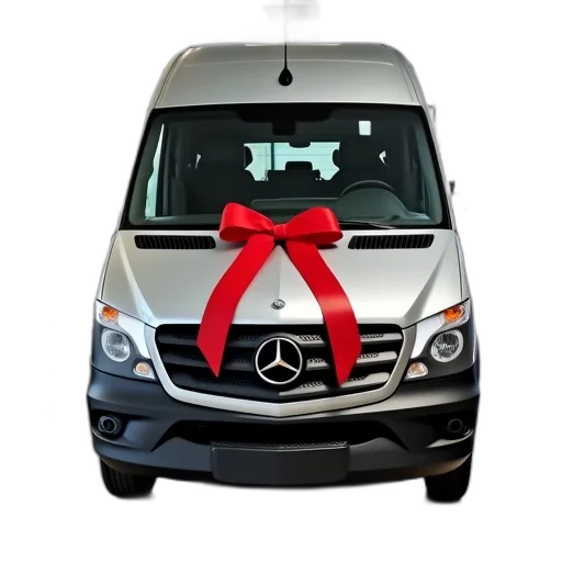 car, silver, mercedes-benz, van transparent PNG cut-out