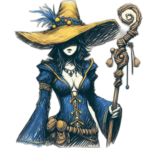 staff, hat, mask, jewelry transparent PNG cut-out
