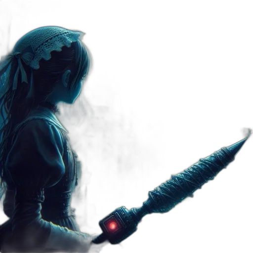 sword, weapon, staff, robot transparent PNG cut-out
