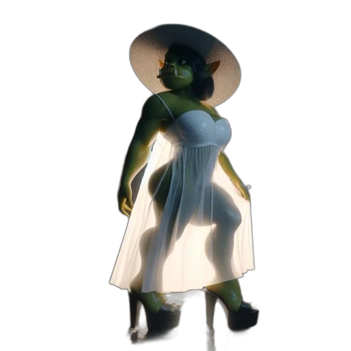 dress, staff, mask, hat transparent PNG cut-out