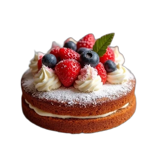 food, crown, photorealistic, 3d render transparent PNG cut-out