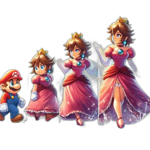 dress, crown, concept art, 3d render transparent PNG cut-out
