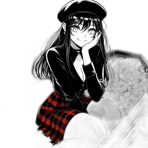 hat, dress, anime, cartoon transparent PNG cut-out