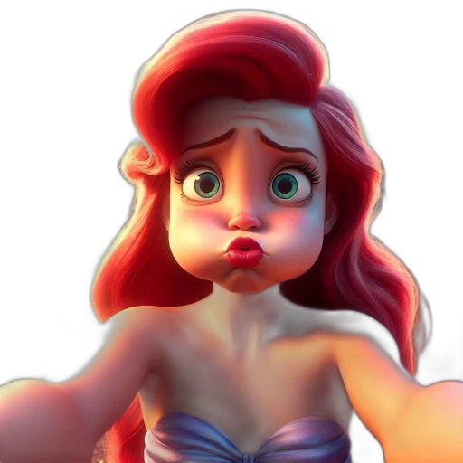 face, dress, 3d render, concept art transparent PNG cut-out