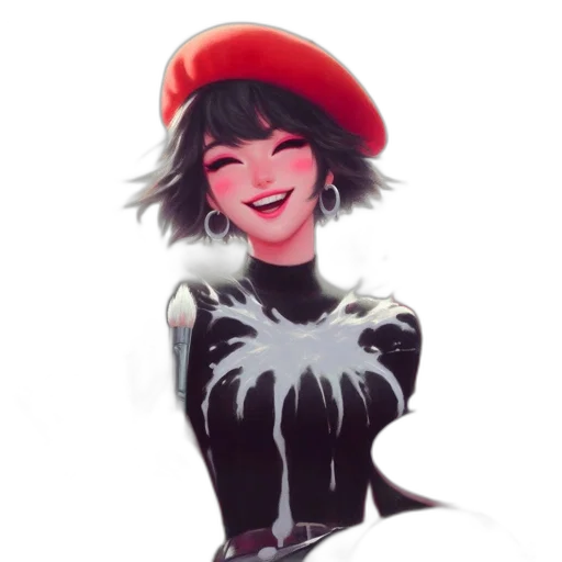 hat, dress, crown, staff transparent PNG cut-out