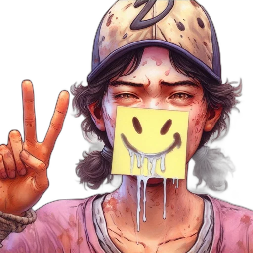 face, mask, hat, watercolor transparent PNG cut-out