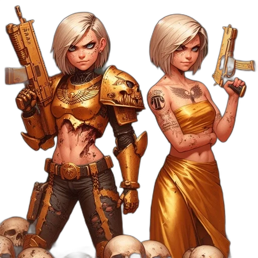 concept art, comic book art, fantasy art, cyberpunk transparent PNG cut-out