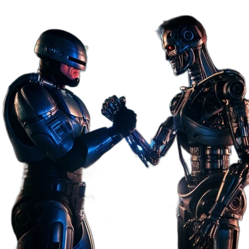 robot, 3d render, concept art, comic book art transparent PNG cut-out