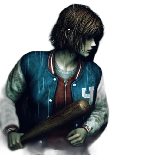 jacket, weapon, concept art, pixel art transparent PNG cut-out