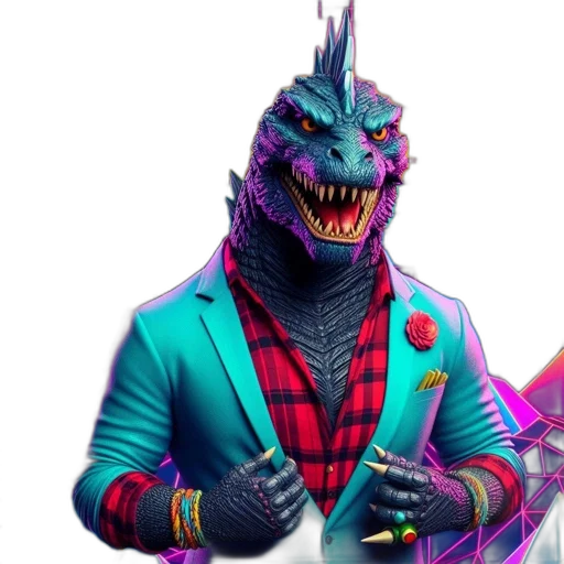 dragon, jacket, creature, animal transparent PNG cut-out