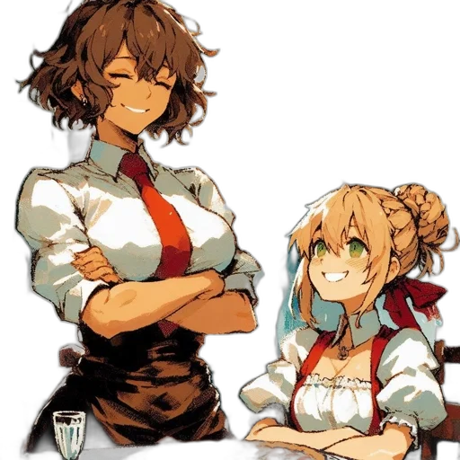 staff, dress, food, anime transparent PNG cut-out