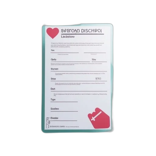 hospital, discharge, card, stroke transparent PNG cut-out
