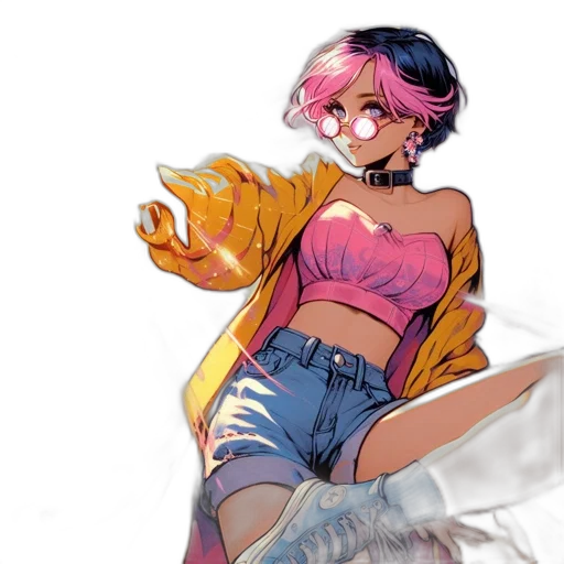 jacket, dress, weapon, creature transparent PNG cut-out