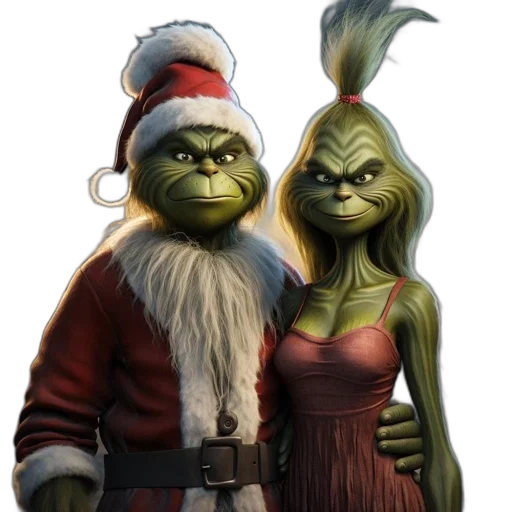 concept art, two, animated, characters transparent PNG cut-out