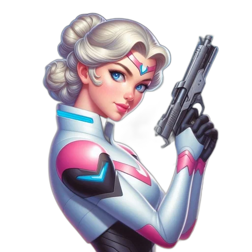 weapon, robot, jacket, staff transparent PNG cut-out