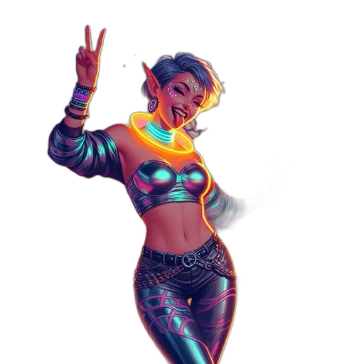 concept art, cyberpunk, fantasy art, comic book art transparent PNG cut-out