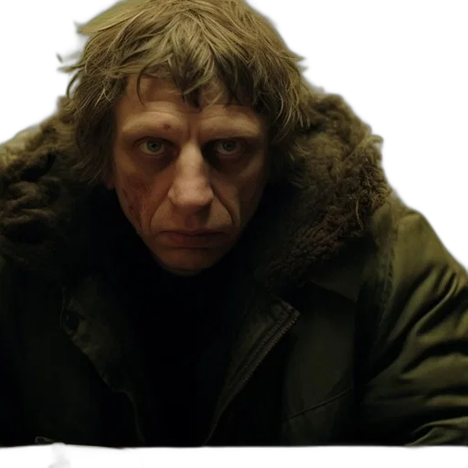 jacket, face, creature, concept art transparent PNG cut-out