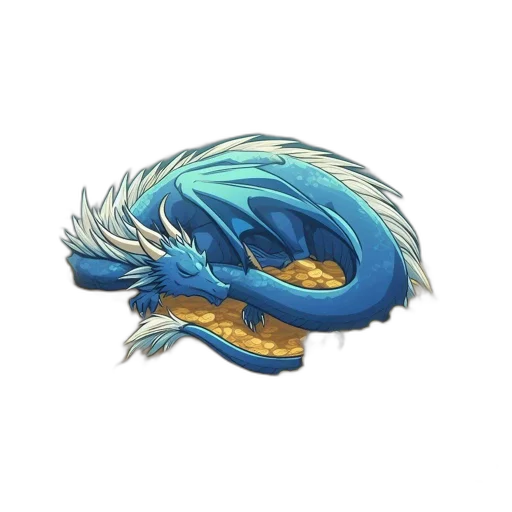 dragon, hair, staff, creature transparent PNG cut-out