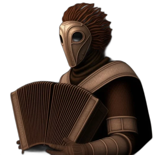 robot, mask, staff, creature transparent PNG cut-out