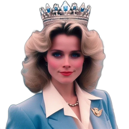 crown, jewelry, jacket, face transparent PNG cut-out