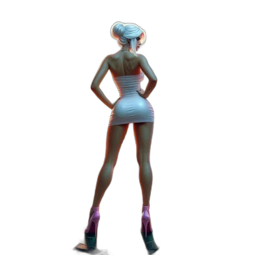 dress, robot, staff, hat transparent PNG cut-out