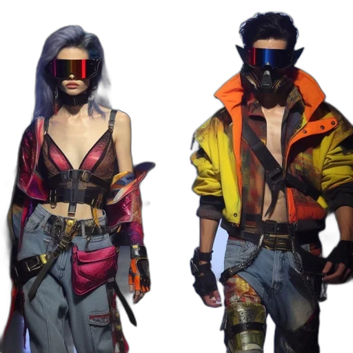 jacket, cyberpunk, concept art, fantasy art transparent PNG cut-out